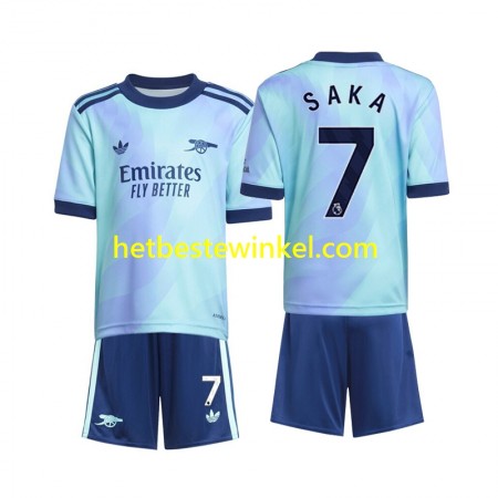 Arsenal Saka 7 Voetbalshirts Kind Third 2024-25